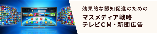 効果的な認知促進のためのマスメディア戦略　テレビＣＭ・新聞広告
